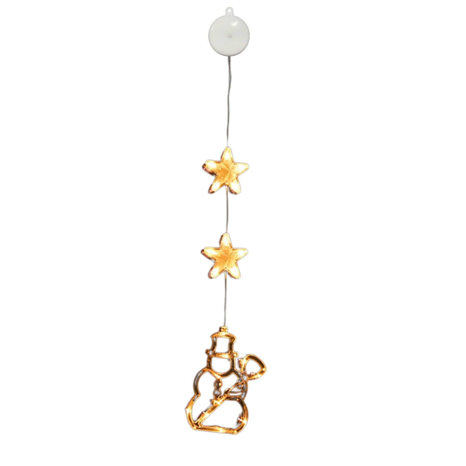 Kalttoy White LED Christmas Pendant Lights Battery Operated Hanging Lamp for Window Stylish Festival Home Decoration Battery Operated Lamps