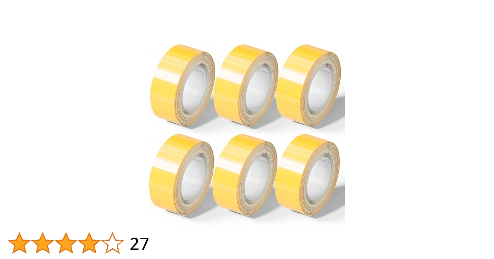 Amazon.co.jp: 6個 テプラ Lite専用テープ 黄色地黒文字/15mm