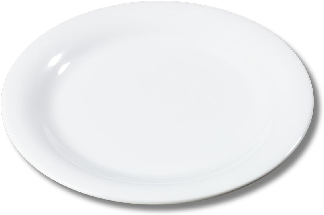 Carlisle FoodService Products Sierrus Melamine Plate Shatter-Resistant Dinner Plate, Dishwasher Safe with Narrow Rim for Dining, 10.5 Inches, Red