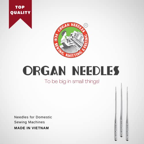 Organ Needles Anti-Glue Sewing Machine Needles Non-Stick 75/11 Size In 2-Pack (10 Needles) #TOP4