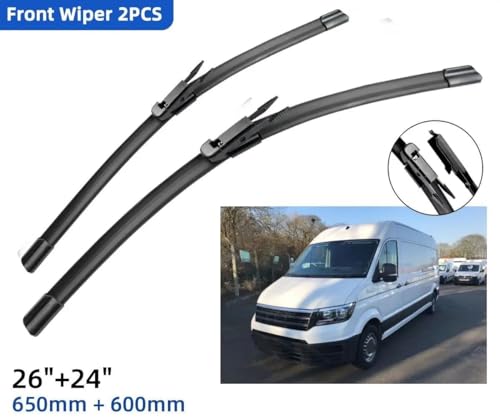 Essuie-Glace Avant VW Crafter Résout Problème Visibilité Pluie Balais Vitres 26 et 24 Pouces