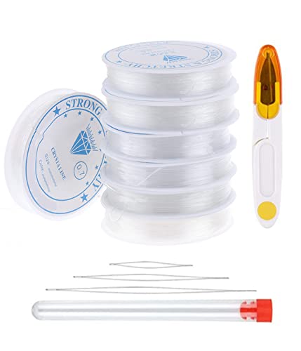 6 bobine 0,4 mm-1,0 mm filo elastico per gioielli