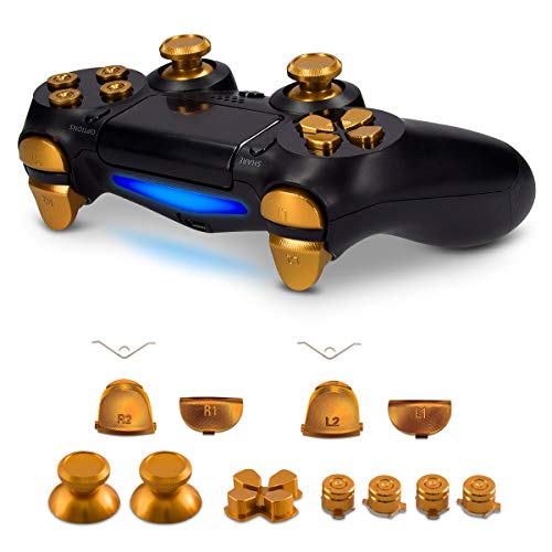Preisvergleich Produktbild kwmobile Ersatztasten kompatibel mit Playstation 4 Controller (1. Gen) - mit Schultertasten - Aluminium Ersatz Tasten