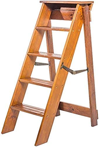 Taburete de escalera plegable de 5 escalones con estructura ascendente de espiga para casa 2
