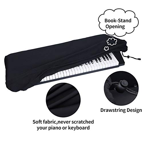 88 Keyboard Electronic Piano Keyboard Dust Cover, Waterproof Dust Proof 88 Keyboard Digital Piano Bags Cases Covers, Made Of Polyester & Spandex With Built-In Bag Elastic Cord Locking Clasp #TOP2