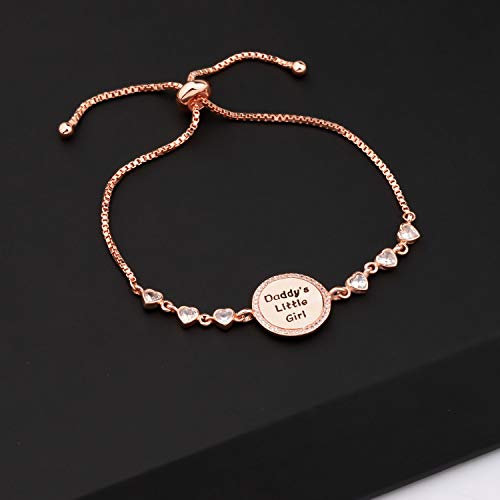 BEKECH Daughter Birthday Gift from Father Daddy’s Little Girl Daddy Girl Jewelry Graduation Gift for Daughters4