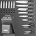 McCook® Knife Sets,German Stainless Steel Kitchen Knife Block Set with Built-in Sharpener