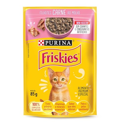 Purina Ração Friskies Filhotes Carne Ao Molho - 85G