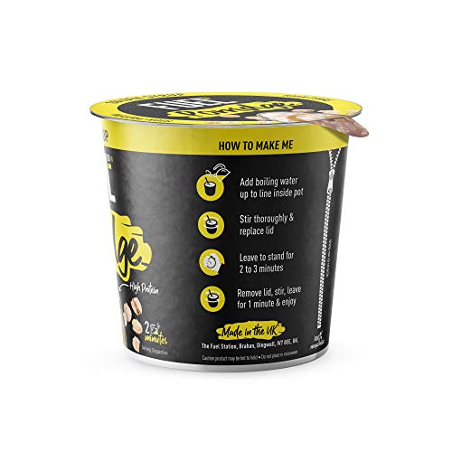 FUEL10K Porridge Pots, Golden Syrup - 8x70g - High Protein On The Go Breakfast