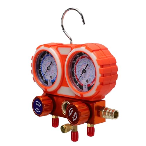 Kit de manómetro AC Hilitand para HVAC, juego de mangueras de carga de refrigerante con 3 mangueras de 5 pies para refrigerantes R12, R22, R134, R502 y R1234yf miniatura 4