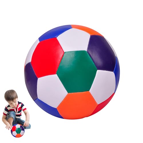 Balón de fútbol suave relleno de fútbol deportivo para niños, suave y elástico, juguete de fútbol para cumpleaños, Navidad, suave y silencioso, de algodón PU, para niños que juegan en interiores