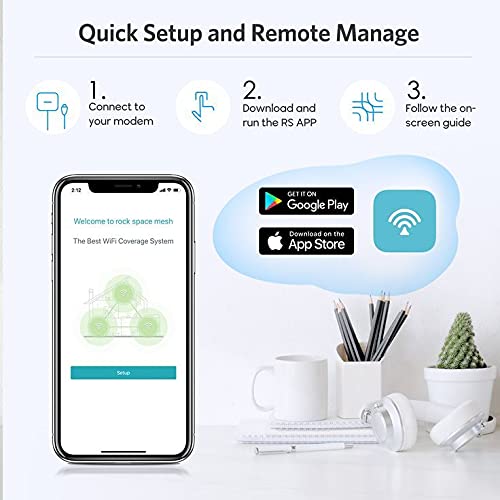Mesh Wifi System - Mesh Router Up To 6000 Sq. Ft And 90 Devices Whole Home Coverage, 1200Mbps Wifi Mesh Network, Wifi Router/Extender Replacement, Gigabit Ports, Easy Setup, Parental Control (3 Pack) #TOP3