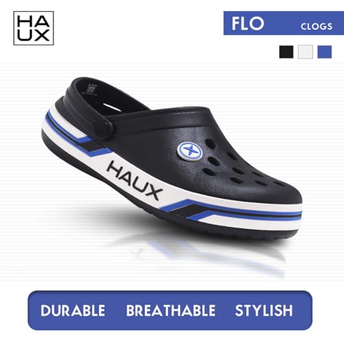 Image of HAUX Casual Clogs for Men | Soft & Comfortable EVA Slip-Ons | Lightweight Slippers & Everyday Wear Comfort Clogs for Men
