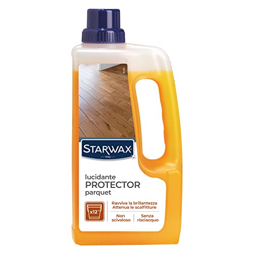 STARWAX - Lucidante protector parquet e laminati - Pulisce e ravviva la brillantezza - Non scivoloso - Senza risciacquo - Prodotto in Francia - 1L - fino a 750m²