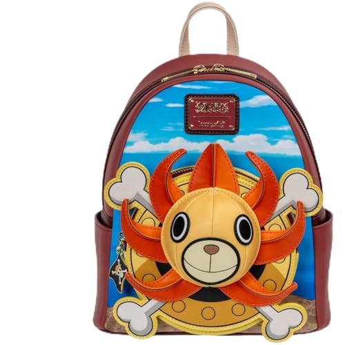 Loungefly One Piece Thousand Sunny Ship Mini-mochila, piel sintética, multicolor, exclusiva de Entertainment Earth, 10.5 x 7.5 x 6.5 pulgadas