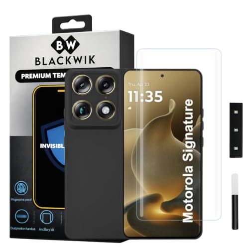 Image of Blackwik Premium UV Tempered Glass For Motorola Signature 5G Cellphone (Transparent, Pack Of 1) Advanced Border-Less Full Screen Coverage UV Screen Protector Guard With Installation Kit