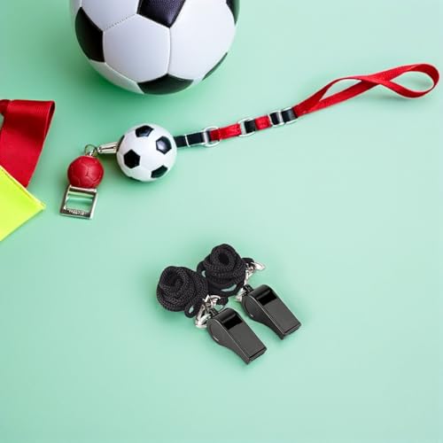 10 pzas Silbatos deportivos plásticos con cuerda miniatura 6