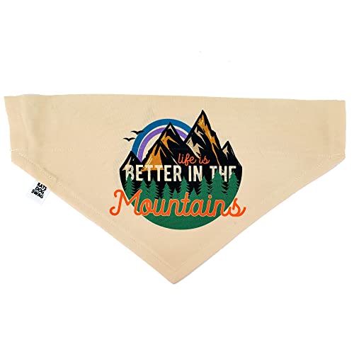 Generic Outdoor Mountains Pet Bandana, Nature Loving Dog Neckwear cover