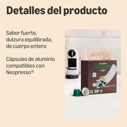 Miniatura 2 de by Amazon Cápsulas de Café Ristretto Intenso de Plástico Compatibles con Nespresso, Tostado Oscuro, 100 Unidades (2 Paquetes de 50), Certificadas por Rainforest Alliance