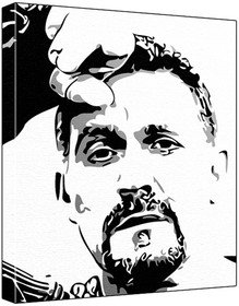 Art Lyle (100% Original Painting. Not A Print ) Acrylic Paint On Deep Framed Canvas (60 x 50 x 1.8 cm) 3-Colour Black/Grey/White-image-22