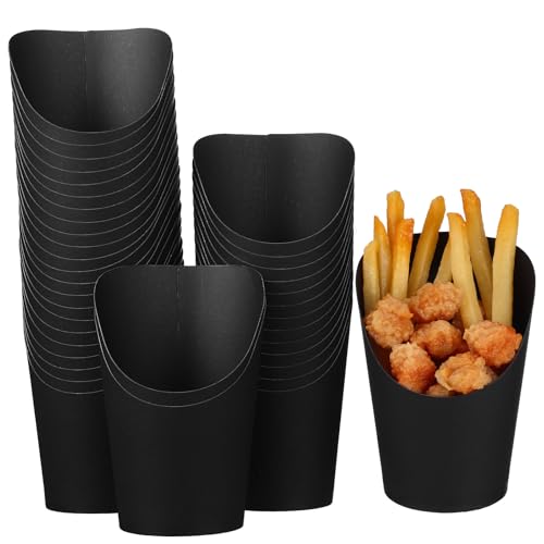 Gobelets en papier noir haut de gamme pour buffet chic - 2