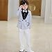 Toddler Boys Wedding Tuxedo Suit Shiny Festive Dress 4 Pieces Blazer Pants Shirts & Bowtie for 1-13 Years