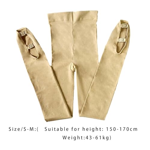 Figure Skating Pantyhose Ice Skating Boot Tights Socks Rhinestones Decorative Outfit Leggings Skate Tights for Competition, S to M