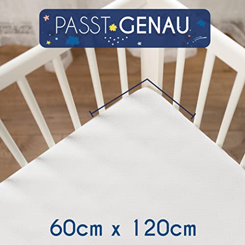 Sweety Fox Baby Matratze 60 x 120 cm Oeko-TEX, EN 16890+A1 und Made in EU Zertifiziert - Höhe 11cm - Kindermatratze Wendbar mit Sommer und Winterseite