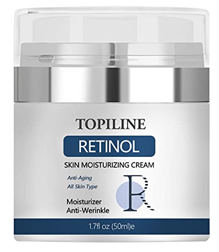 Retinol Moisturizer Cream, Anti Aging Cream, Retinol Moisturizer for Face, Wrinkle Eye Cream with Hyaluronic Acid, Glycerin & Retinol Cream, 1.7 oz
