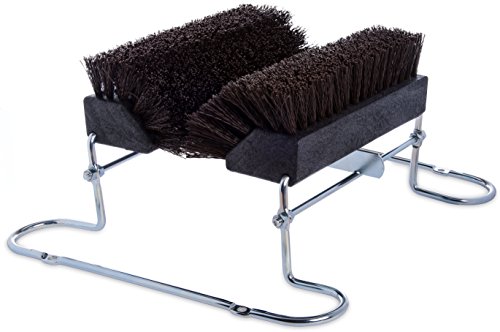 Carlisle 4042401 Spectrum Commercial Boot 'N - Cepillo rascador con marco de acero cromado, color marrón, Complete Unit, marrón, 1