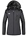 Wantdo Women's Waterproof Ski Fleece Jacket Windproof Winter Coat Hooded Raincoat Insulated Mountain Windbreaker