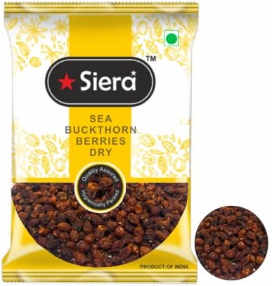 Siera Sea Buckthorn Berries | Dry Sea Buckthorn Berries | Nourishes skin | Rich in fatty acids | No added sugar | Quality Source of Vitamins and Phytonutrients - 200 GM