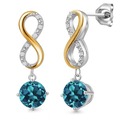 Gem Stone King 925 Silver and 10K Yellow Gold London