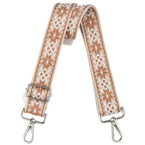 Image of Crossbody Straps for Purses Silver Hardware Purse Strap Wide Shoulder Strap Adjustable Replacement