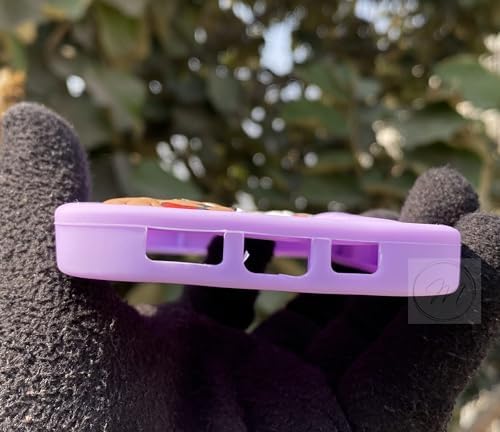 Image of MIDOS Back Cover Compatible with iPhone 16 Pro Soft Silicone 3D Cute Cartoon Full Protective Case for iPhone 16 Pro (Purple)