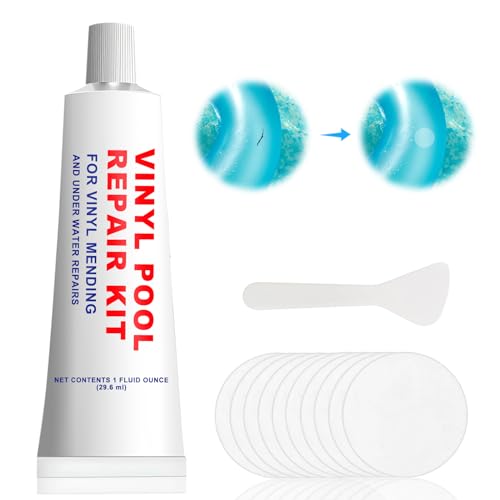 Gubuyi Kit de Reparación Piscina,Parche Piscina Bajo Agua,Kit de Reparación de PVC,Parches Colchon Hinchable,Kit de Reparación Inflable,para Piscinas Hinchables,Liner de Piscina,Botes Hinchables