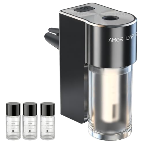 Image of Car Air Freshener Diffuser, Smart Car Vent Air Freshener, 3 Speed Adjustable, Rechargeable, Intelligent Auto On /Off, Long Lasting Fragrance, 3 x 10ml Essential Oils, Ocean