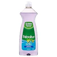 Palmolive Dish Regular Dishwashing Liquid, Dry Skin, Aloe Vera Extracts, Gentle on Sensitive Skin, Low Fragrance, Dermatologist Tested, Hypoallergenic, Tough on Grease, Leaves Dishes Sparkling, 500mL