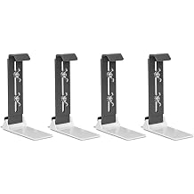 4PCS Adjustable Window Sill Flower Box Bracket, for Stainless Steel No-Drill Balcony Holder for 10-18cm Pots, Weather Resistant Black