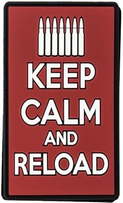 VooDoo Tactical 07-0979016000 Rubber Patchkeep Calm and Reload Red