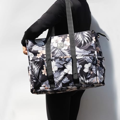 ESVAN Utility Tote Bag with Zip Top Waterproof Teacher Tote Bag for Teacher Work Women Beach (C) by ESVAN - Used condition - Image 6