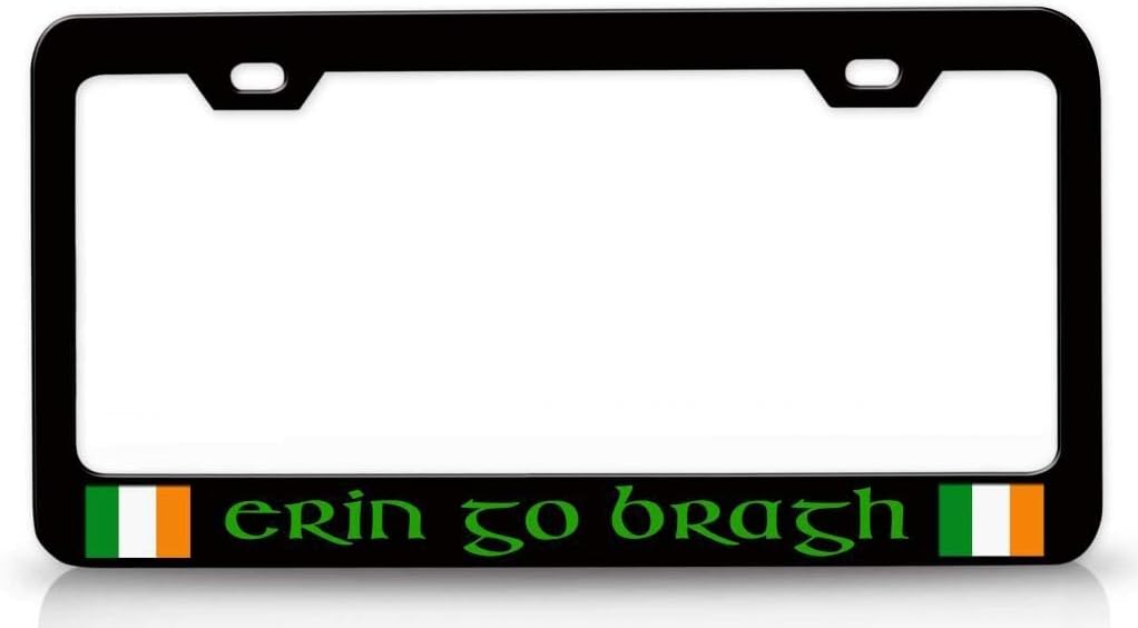 Erin GO Bragh Ireland Irish Metal Car SUV Truck License Plate Frame Bl j46