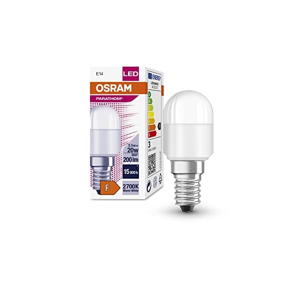 OSRAM LED-Speziallampen für Kühlschränke mit E14 Sockel | energiesparend, warm weiß, 20W-Ersatz, matt | PARATHOM SPECIAL…