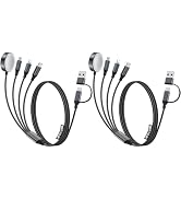 Travel Essentials,2 Pack Multi Charging Cable for Apple Watch Charger/iPhone Charger,USB A &amp; Type...
