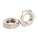 Bolt Base 12mm A2 Stainless Steel Fine Pitch Hexagon Half Lock Nuts Hex Thin Nut DIN 439 M12 X 1.25mm - 10