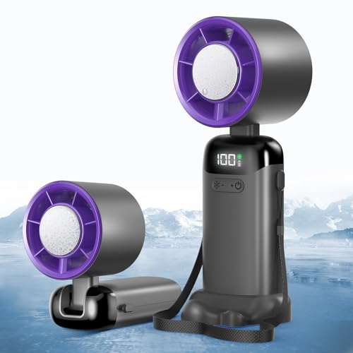 Jsdoin mini ventilador de mano portátil usb,recargable turbo ventilador pequeño portatil bolsillo individual,5 velocidades, funciona con pilas para el hogar,oficina, viajes al aire (Gris)