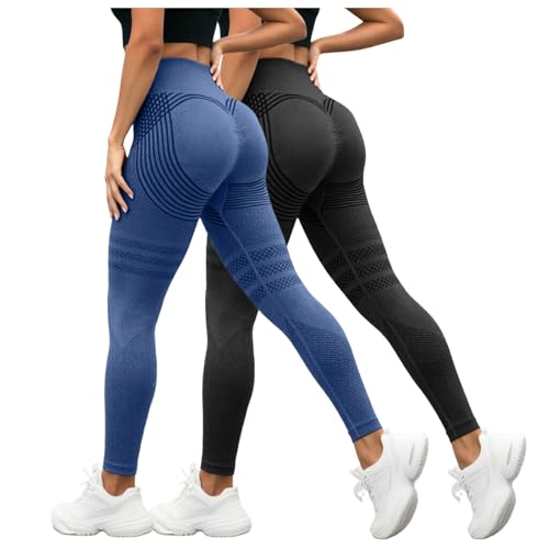 Lot de 2 Legging Anti 3D Cellulite Femme,Leggings 3D Anti