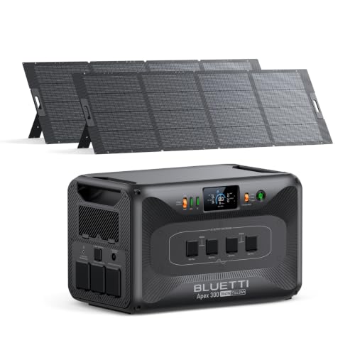 Image of BLUETTI Apex 300 Solar Generator & 2x350W Solar Panel Included 2764.8Wh LFP