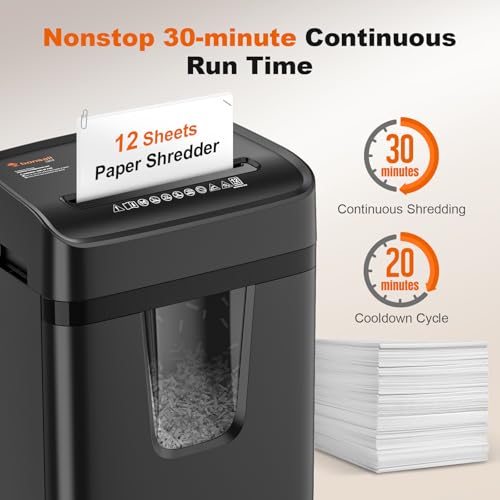 Image of Bonsaii 10-Sheet High-Security Micro-Cut Paper Shredder, Credit Card /Staples /Clips Shredders for Office and Home Use, 3.5-Gallon Pullout Wastebasket with Large Transparent Window (C220-B)
