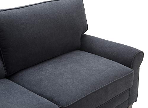 Serta Copenhagen 73" Sofa - Pillowed Back Cushions And Rounded Arms, Durable Modern Upholstered Fabric - Charcoal #TOP5